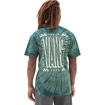 Pánské oblečení Tričko Vans TALL TYPE TIE DYE SS TEE Duck Green velikost M