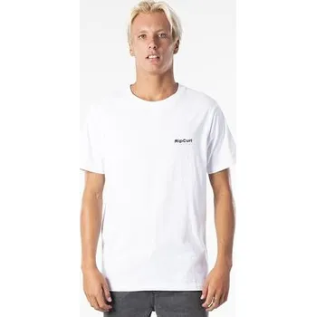 Pánská móda Tričko Rip Curl OG GLITCH TEE White velikost M