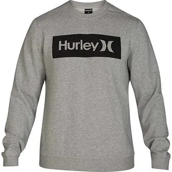 Pánská mikina Mikina Hurley O&O BOXED CREW Grey Heather velikost XL