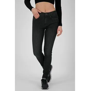 Dámské kalhoty Kalhoty Alife and Kickin CHELSEAAK B Black Denim velikost M