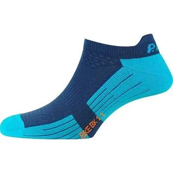 Dámské ponožky Ponožky PAC BK 1.1 BIKE FOOTIE ZIP Neon Blue velikost 38-41