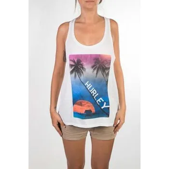 Pánské tričko Tričko Hurley SUNDOWN PERFECT TANK White velikost XS