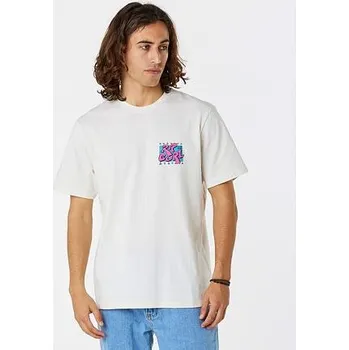 Pánské tričko Tričko Rip Curl OLD LOGO SS TEE Bone velikost L