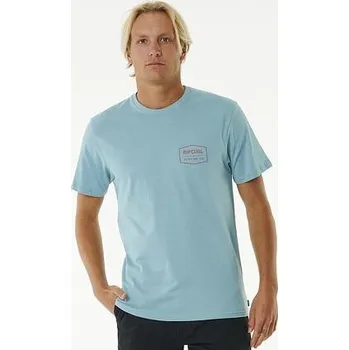 Pánská móda Tričko Rip Curl MARKING TEE Dusty Blue velikost XL