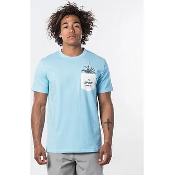 Pánská móda Tričko Rip Curl IN DA POCKET S/S TEE Blue River velikost XL
