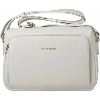Tříoddílová středně velká mléčně mandlová crossbody kabelka David Jones 7429