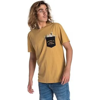 Pánské tričko Tričko Rip Curl GREENTHUMB S/S TEE Mustard velikost XL