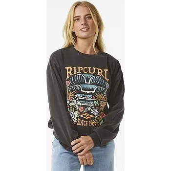 Pánská mikina Mikina Rip Curl TIKI TROPIC RELAXED CREW Washed Black velikost M