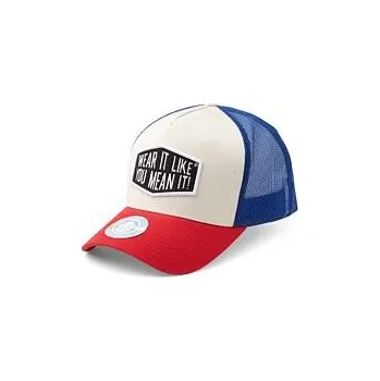 Kšiltovka Kšiltovka Upfront SKATE BASEBALL TRUCKER CAP Khaki Red velikost O/S