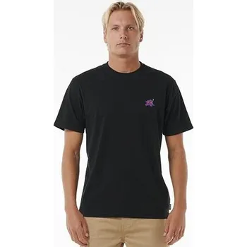 Pánské tričko Tričko Rip Curl SURF REVIVAL HOFFMAN HIBISC TE Black velikost L
