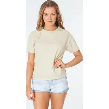 Pánské tričko Tričko Rip Curl SEARCH LOGO TEE Stone velikost M