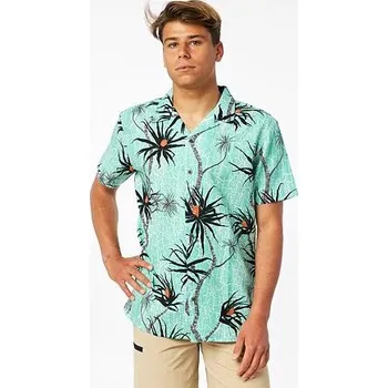 Košile Rip Curl SOLID ROCK S/S SHIRT Washed Aqua velikost L