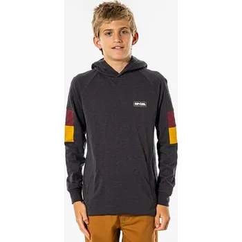 Chlapecké tričko Tričko Rip Curl SURF REVI HOOD L/S TEE-BY Washed Black velikost 14