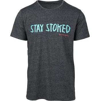 Tričko Rip Curl STAY STOKED SS TEE Black velikost XL