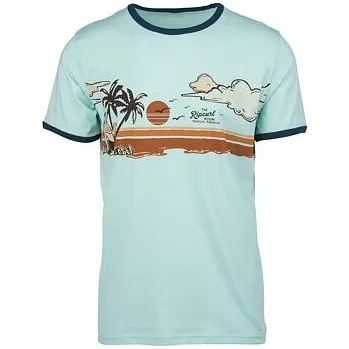 Pánské tričko Tričko Rip Curl HAWAIIAN SUNSET SS TEE Light Blue velikost M