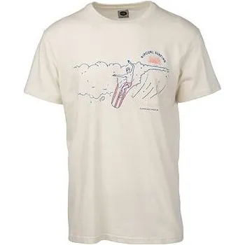 Pánské tričko Tričko Rip Curl ON THE GUN SS TEE Off White velikost L