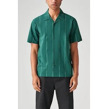 Pánská móda Košile Globe OFF COURSE SS SHIRT Night Green velikost S
