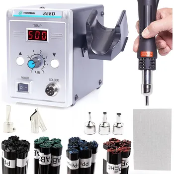Svářečka Svářečka plastů TECHREBAL 858D 700W + 7 trysek, nástavec na boty, síťka, horkovzdušná