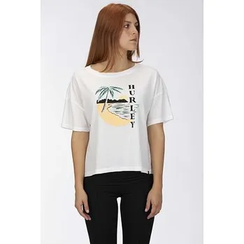 Tričko Hurley PAIA CIRCLE FLOUNCY TEE White velikost M