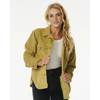 Pánské tričko Košile Rip Curl STEVIE CORD SHIRT Khaki velikost L