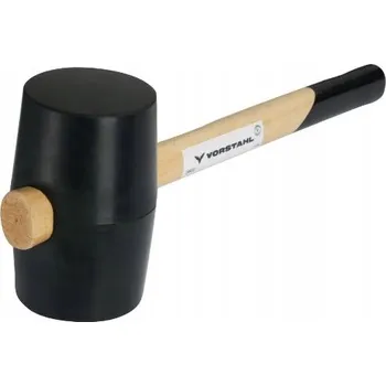 Kladivo Gumová palička, černý pobiják s dřevěnou násadou 450g - VORSTAHL