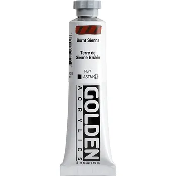 Vodová barva Akrylová barva Golden Heavy Body - 1020 Burnt Sienna Objem: 59 ml