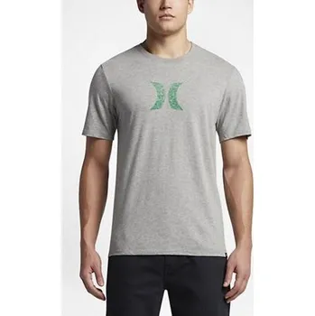 Pánské tričko Tričko Hurley ICON PUSH THROUGH Dark Grey Heather velikost XL