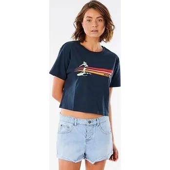 Tričko Rip Curl GOLDEN STATE CROP TEE Navy velikost XS