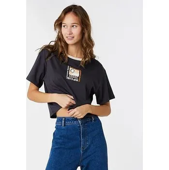 Tričko Rip Curl COLOR BLOCK CROP TEE Phantom velikost L