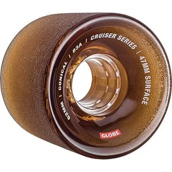 Skateboard Skateboard kolečka Globe CONICAL CRUISER WHEEL Clear Coffee velikost 62