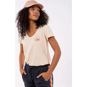 Pánské tričko Tričko Rip Curl RE ENTRY V NECK Light Peach velikost XS