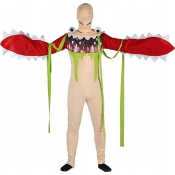 Karnevalový kostým Kostým monstrum strašidelná ústa zuby TESÁKY halloween L