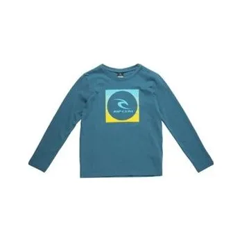 Chlapecké tričko Tričko Rip Curl SQUARE LOGO LS TEE Indian Teal velikost 14