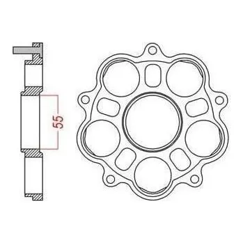 Řetězová sada pro motocykl duralový unašeč pro rozety Ducati, JT DUCATI Monster 1100 2009-2010
