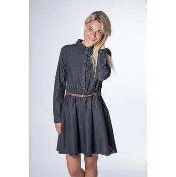 Dámské šaty šaty Alife and Kickin HANNA Black Denim velikost L