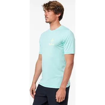 Pánské tričko Lykra Rip Curl SWC SSL UV Washed Aqua velikost L