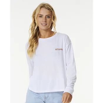 Dámské tričko Tričko Rip Curl SUNRISE SESSION LONGSLEEVE White velikost M