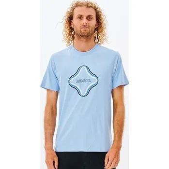 Pánská móda Tričko Rip Curl SURF REVIVAL VIBRATIONS TEE Bells Blue velikost M