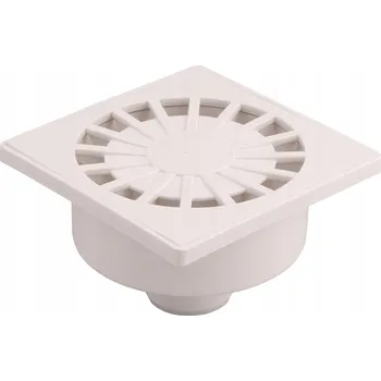 Kanalizační potrubí Podlahová vpusť 15x15cm SPODNÍ Odtok Ø50 AQUER