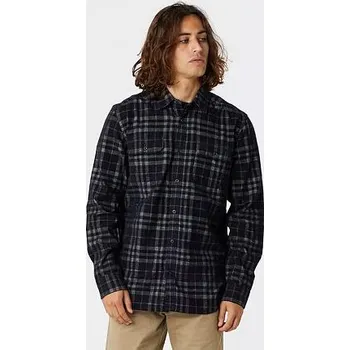 Pánská košile Košile Rip Curl SWC CORD PLAID SHIRT Washed Black velikost XXL