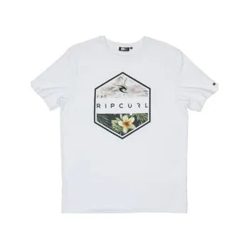 Tričko Rip Curl HEXAGONE TEE Optical White velikost XXL