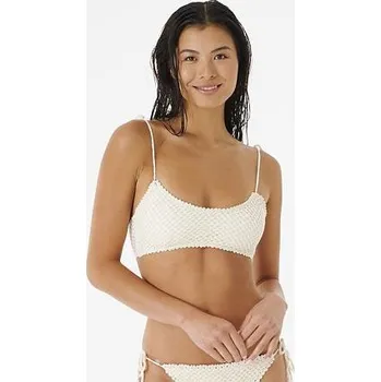 Dámské plavky Plavky Rip Curl OCEANS TOGETHER CROCHET CROP Shell velikost L