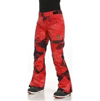 Snowboardové kalhoty Kalhoty Rehall KEELY Graphic Mountains Red Pink velikost S