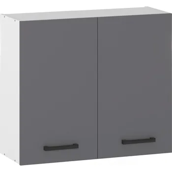Kuchyňská skříňka Kuchyňská skříňka ULWE závěsná grafitová, dvoudveřová, se 2 policemi