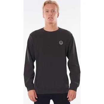 Pánská mikina Mikina Rip Curl ORIGINAL SURFERS CREW Washed Black velikost S