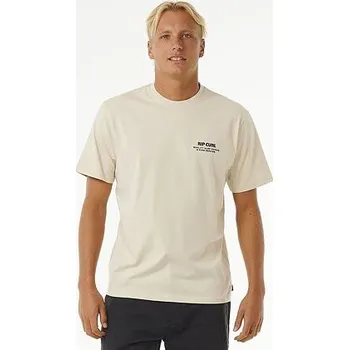 Pánská móda Tričko Rip Curl HERITAGE DING REPAIRS TEE Vintage White velikost M