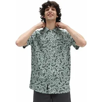 Pánská košile Košile Vans BANDANA PAISLEY WOVEN Green Milieu velikost XL