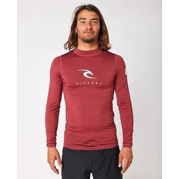 Pánské tričko Lykra Rip Curl CORPS L/S Maroon velikost S