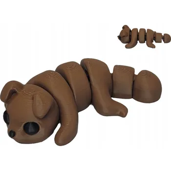 Figurka Mini figurka psa, hnědá, pohyblivá – zvířátko ze zoo/farmy