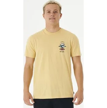 Pánské tričko Tričko Rip Curl SEARCH ICON TEE Washed Yellow velikost L